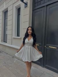 Kurdele detay zara zaten elbise